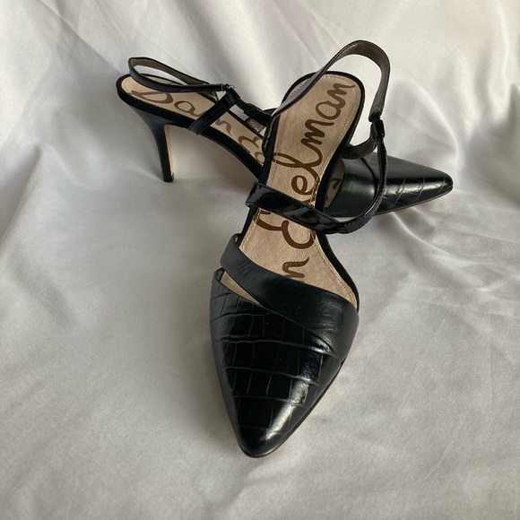Sam Edelman Shoes - Sam Edelman women’s leather sling back shoes. Size 6. Black.